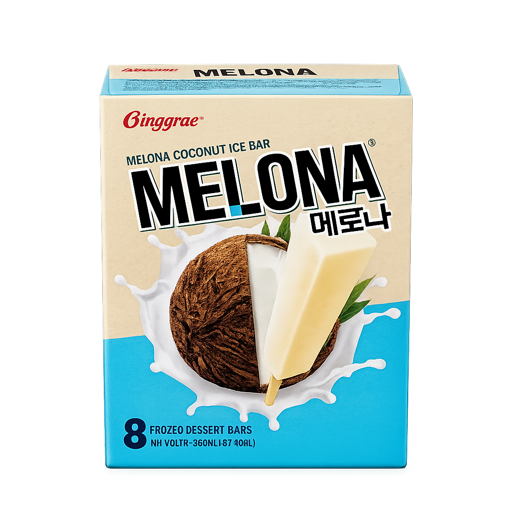 Melona – Glaces coréennes à la Noix de Coco (Boîte de 8) (Copie)