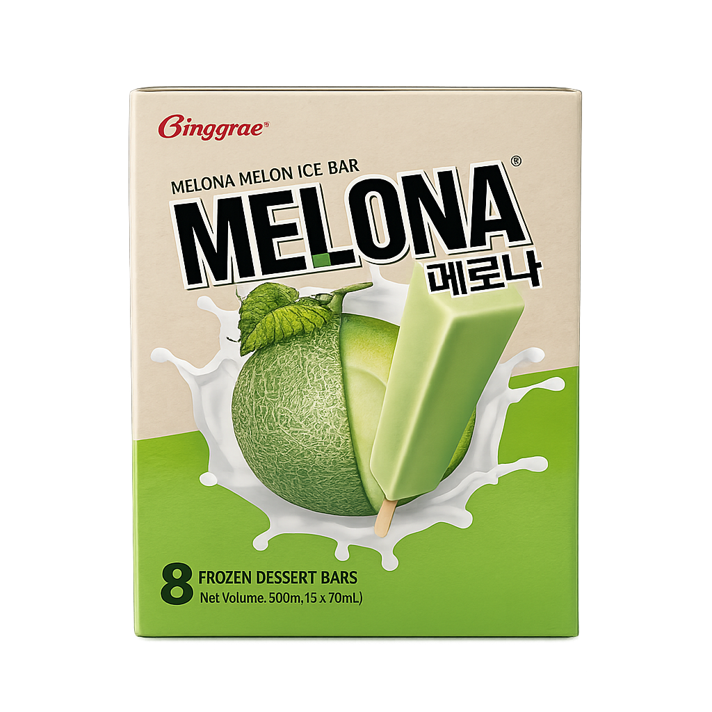 Melona – Glaces coréennes au Melon (Boîte de 8)