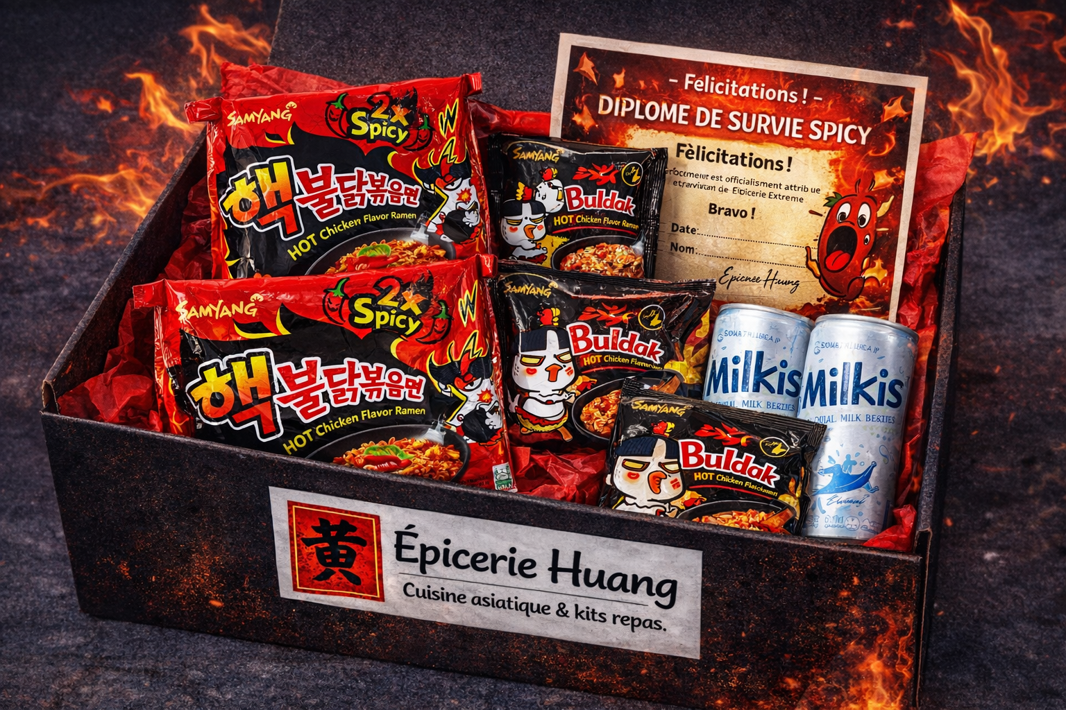 Box Buldak Spicy Challenge – Duo 🌶🌶🌶🌶🌶