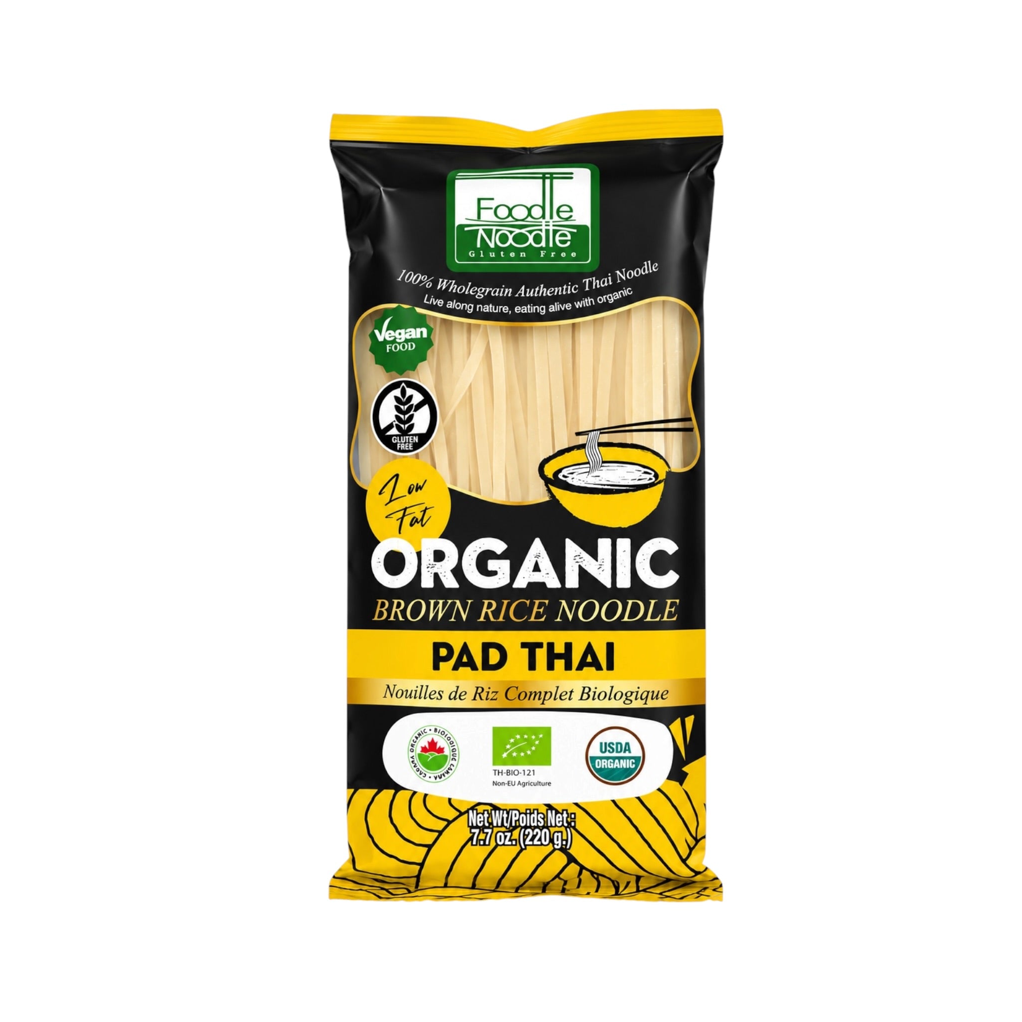 Nouilles de Riz Complet Bio Pad Thaï 220g – Sans Gluten