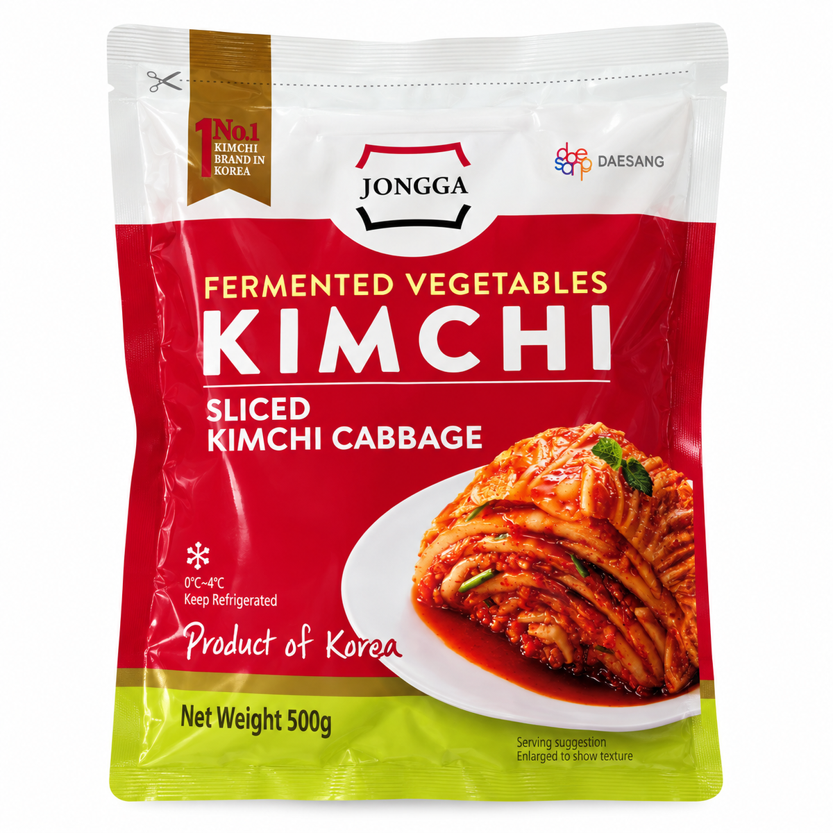 Kimchi de chou chinois émincé – Jongga – 500 g