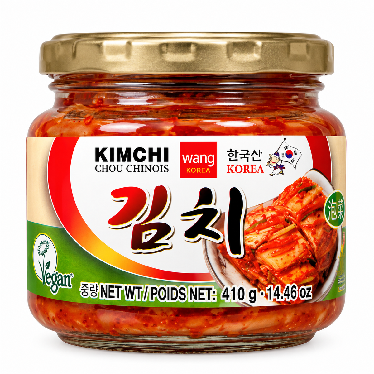 Kimchi de chou chinois coréen vegan – Wang – 410 g