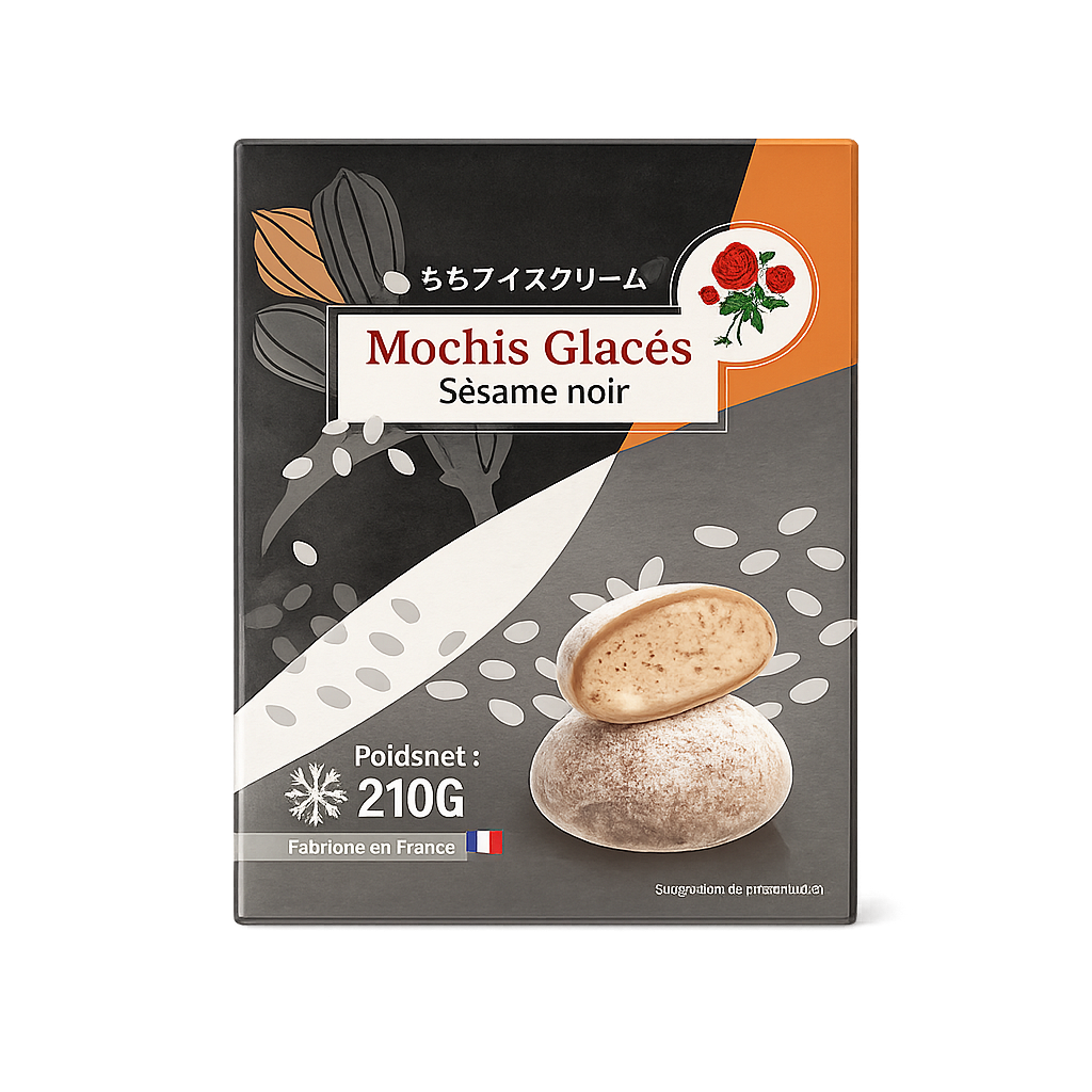 Red Rose - Mochis glacés au sésame noir - 210g