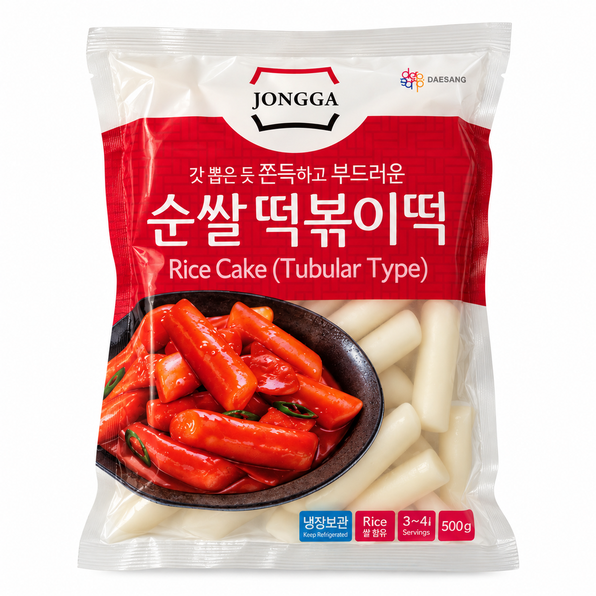 Tteokbokki – Gâteaux de riz coréens – Jongga – 500 g