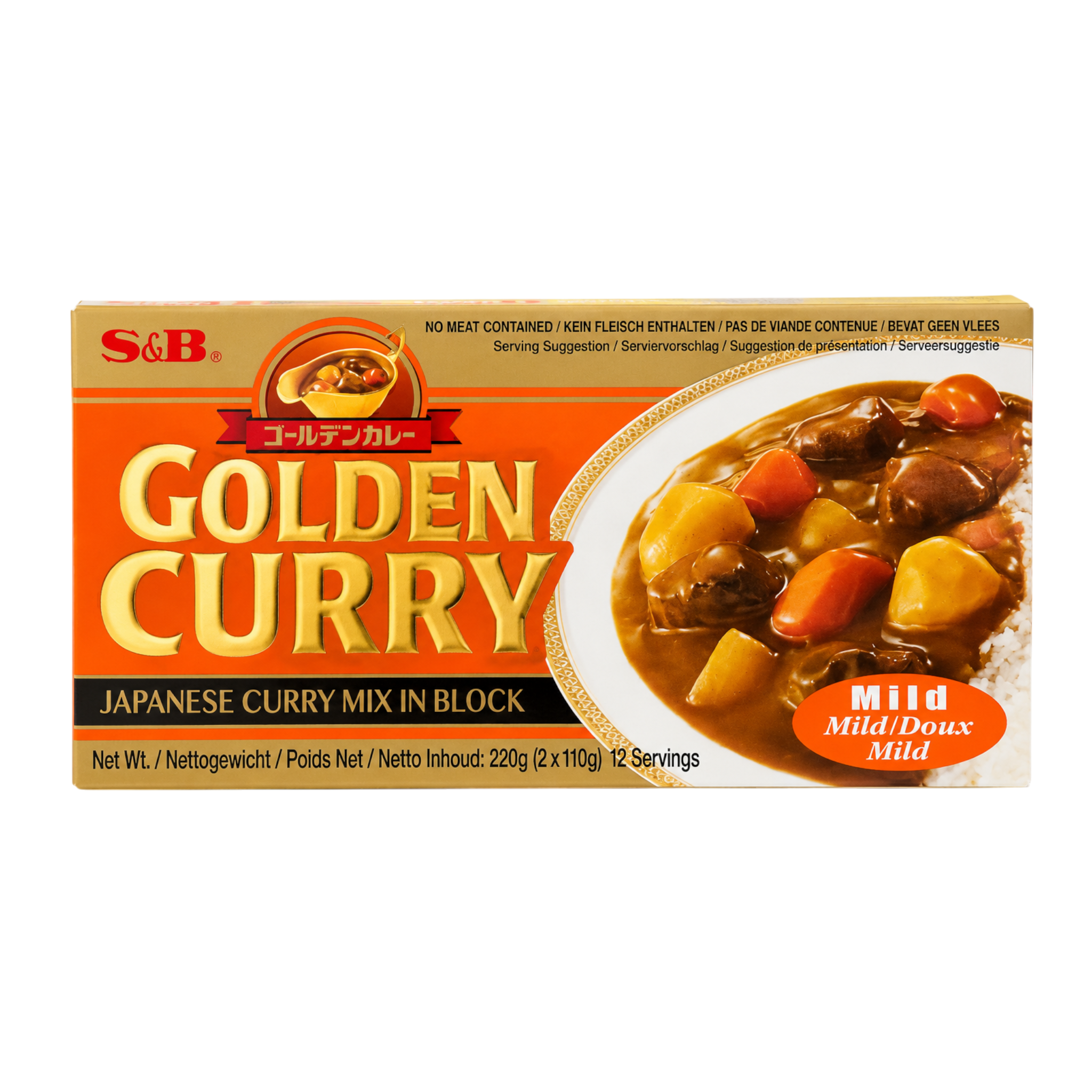 Golden Curry Japonais Doux (Mild) – S&B – 220 g