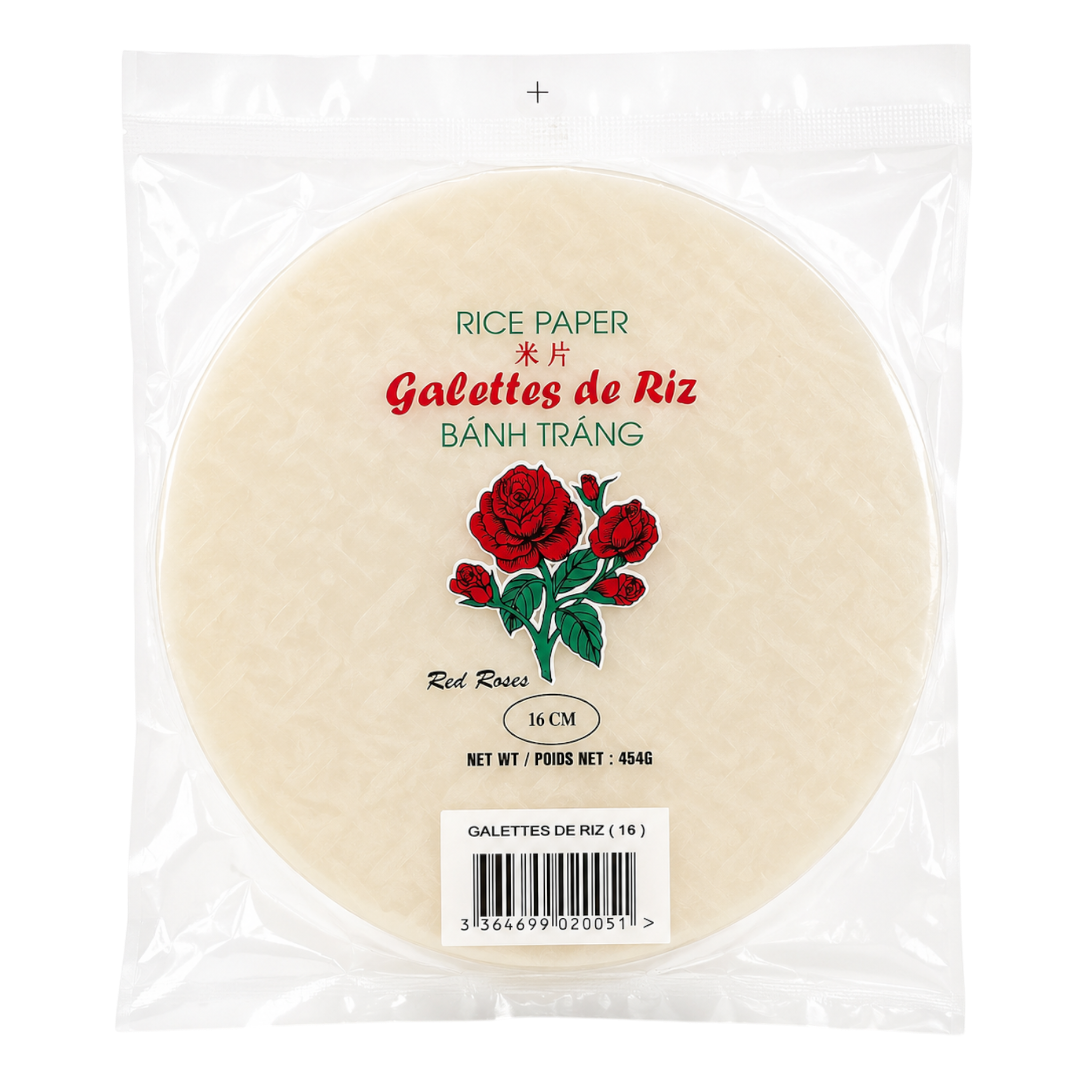 Galettes de Riz Rondes 16 cm – Red Roses – 454 g