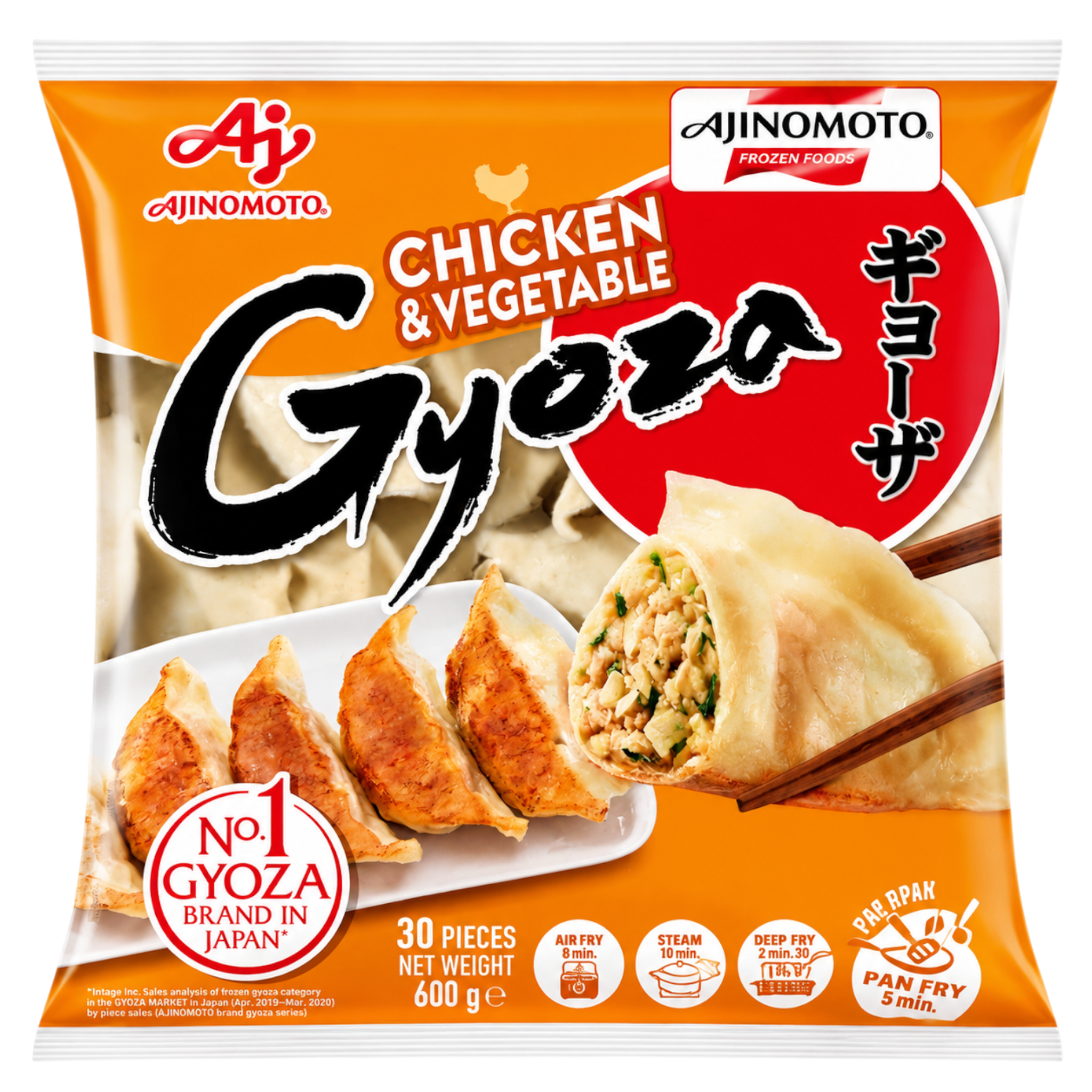 Gyoza Poulet & Légumes Surgelés – Ajinomoto (30 pièces, 600 g) ❄️