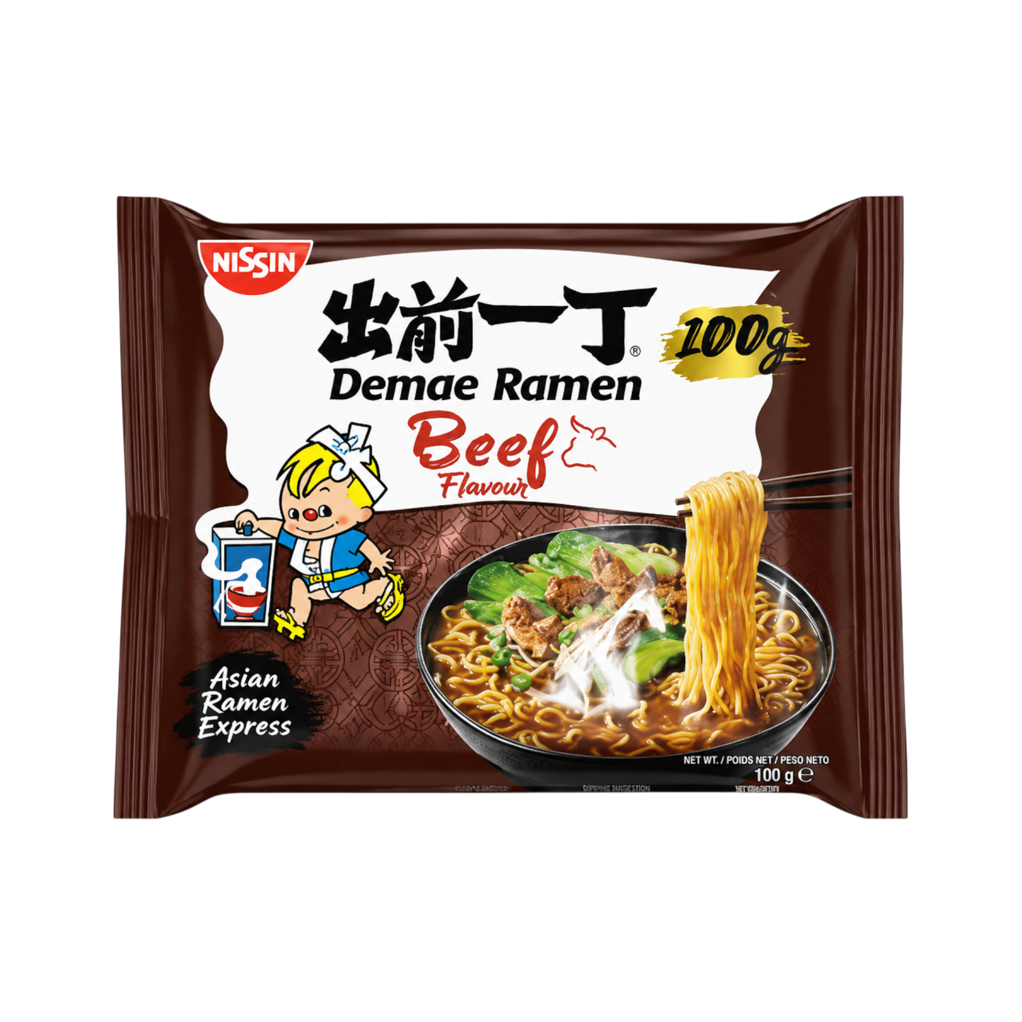 Nouilles Instantanées Demae Ramen Saveur Bœuf NISSIN – 100 g